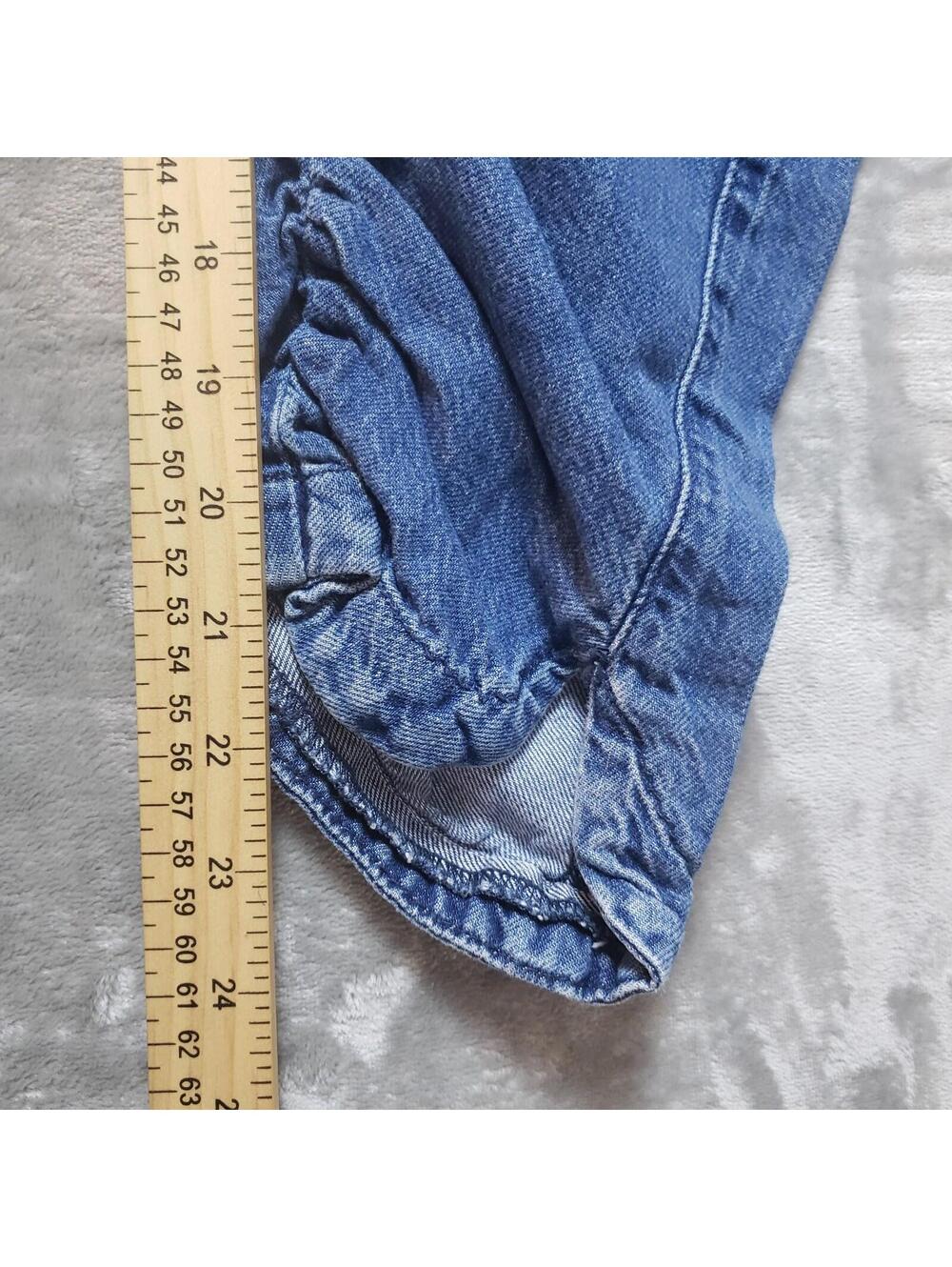 Anthropology Pilcro The Cottage Utility Pants  XS Blue Women’s Cargo Drawstring - Picture 7 of 9